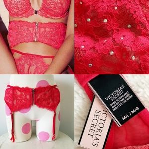 Victoria's Secret Vintage Very Sexy Garter Belt w/Rhinestone Crystal ElementsNWT